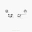 Dainty Panda Stud Earring, Unisex, Sterling Silver SHEMISLI - SS958 Butterfly End, SS959 Screw Ball End (Type A)