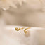 Dainty Moon and Star Studs Earring, Unisex, Gold, Silver SHEMISLI SS637 Butterfly End, SS638 Screw Ball End (Type A) LR