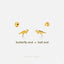 Tiny Parasaurolophus Dinosaur Stud Earring, Unisex, Gold, Silver SS715 Butterfly End, SS716 Screw Ball End (Type A) LR