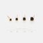 Black CZ Stone Stud, Unisex, Gold, Silver SS224, SS225, SS226, SS227 Butterfly End, SS742, SS743, SS744, SS745 Screw Ball End (Type A)