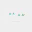 Turquoise Clover Flower Stud, Butterfly End or Screw Ball End Earring, Minimalist Style, A-SS152 SS970