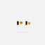 Tiny Black Baguette Stud Earring, Unisex, Gold, Silver SHEMISLI SS340 Butterfly End, SS458 Screw Ball End (Type A)