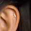 Tiny Parasaurolophus Dinosaur Stud Earring, Unisex, Gold, Silver SS715 Butterfly End, SS716 Screw Ball End (Type A) LR