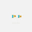 Tiny Turquoise Baguette Stud Earring, Unisex, Gold, Silver SHEMISLI SS107 Butterfly End, SS456 Screw Ball End (Type A)