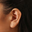 Beaded Bezel CZ Stud, Butterfly End or Screw Ball End Earring, Minimalist Style, A-SS975 SS976