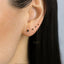 Black CZ Stone Stud, Butterfly End or Screw Ball End Earring, Minimalist Style, A-SS224 SS225 SS226 SS227 SS742 SS743 SS744 SS745