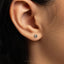 Tiny Volleyball Stud Earring, Unisex, Gold, Silver SHEMISLI SS871 Butterfly End, SS872 Screw Ball End (Type A)