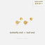 Tiny Volleyball Stud Earring, Unisex, Gold, Silver SHEMISLI SS871 Butterfly End, SS872 Screw Ball End (Type A)