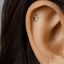 Tiny Flower Stud Earring Unisex, Gold, Silver SHEMISLI SS643 Butterfly End, SS644 Screw Ball End (Type A)