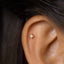 Tiny Twinkle Star CZ Stud, Unisex, Gold, Silver SHEMISLI SS645 Butterfly End, SS646 Screw Ball End (Type A)
