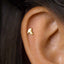 Tiny Figure Skates Stud Earring, Unisex, Gold, Silver SHEMISLI SS693 Butterfly End, SS694 Screw Ball End (Type A) LR