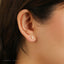 Tiny Opal Baguette Stud Earring, Unisex, Gold, Silver SHEMISLI SS008 Butterfly End, SS459 Screw Ball End (Type A)