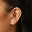 Tiny Opal Baguette Stud Earring, Unisex, Gold, Silver SHEMISLI SS008 Butterfly End, SS459 Screw Ball End (Type A)