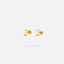 Tiny Opal Baguette Stud Earring, Unisex, Gold, Silver SHEMISLI SS008 Butterfly End, SS459 Screw Ball End (Type A)