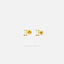 Tiny Opal Baguette Stud Earring, Unisex, Gold, Silver SHEMISLI SS008 Butterfly End, SS459 Screw Ball End (Type A)