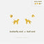 Dainty Dog Stud, Butterfly End or Screw Ball End Earring, Minimalist Style, A-SS881 SS882