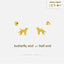 Dainty Dog Studs Earring, Unisex, Gold, Silver SHEMISLI SS881 Butterfly End, SS882 Screw Ball End (Type A) LR