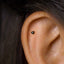Super Tiny Black Enamel Heart Stud, Unisex, Gold, Silver SHEMISLI SS433 Butterfly End, SS434 Screw Ball End (Type A)