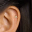 Tiny Mermaid Tail Stud Earring, Unisex, Gold, Silver SHEMISLI SS831 Butterfly End, SS832 Screw Ball End (Type A)