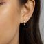 Butterfly CZ Drop Hoop Earring, Huggies, Unisex, Gold, Silver SHEMISLI SH187