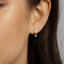 Butterfly CZ Drop Hoop Earring, Huggies, Unisex, Gold, Silver SHEMISLI SH187