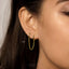 Double Hoop Earring With Chain for Two Piercings, Huggies, Unisex, Gold, Silver SHEMISLI - SH006, SH615