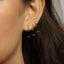 Multicolored Stone Hoop Earring, Rainbow Huggies, 6, 7, 8, 9, 10, 12mm Unisex, Gold, Silver SH132, SH133, SH134, SH135, SH136, SH138