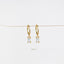 Baguette CZ Drop Hoop Earring, White, Emerald, Turquoise, Sapphire, Black, Huggies, Unisex, Gold, Silver SH071, SH072, SH125, SH313, SH314