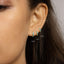 Turquoise Gemstone Hoop, Huggies Earring, Minimalist Style, A-SH052 SH053 SH054 SH055 SH056 SH057
