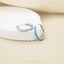 Turquoise Gemstone Hoop, Huggies Earring, Minimalist Style, A-SH052 SH053 SH054 SH055 SH056 SH057