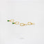 Baguette CZ Drop Hoop Earring, White, Emerald, Turquoise, Sapphire, Black, Huggies, Unisex, Gold, Silver SH071, SH072, SH125, SH313, SH314