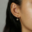 Heart Tag Drop Dangle Hoop Earring, Huggies, Unisex, Gold, Silver SHEMISLI SH084