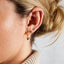 Heart Tag Drop Dangle Hoop Earring, Huggies, Unisex, Gold, Silver SHEMISLI SH084