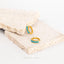 Baguette Turquoise CZ Hoop Earring, Unisex, Gold, Silver SHEMISLI SH333