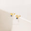 Sapphire Gemstone Drop Hoop, Huggies Earring, Minimalist Style, A-SH340