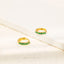 Emerald Gemstone Hoop, Huggies Earring, Minimalist Style, A-SH344 SH345 SH346 SH347 SH348 SH031