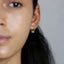 CZ Drop Hoop Earring, Huggies, Unisex, Gold, Silver SHEMISLI SH080
