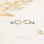 Turquoise CZ Drop Hoop Earring, Huggies, Unisex, Gold, Silver SHEMISLI SH339