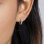 Baguette CZ Hoop, White Stone, Emerald, Turquoise, Sapphire, Black Stone, Unisex, Gold, Silver SHEMISLI - SH323, SH324, SH212, SH353, SH354