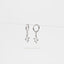 Serpent Dangle Hoop Earring, Snake Huggies, Unisex, Gold, Silver SHEMISLI - SH206 LR