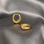 Croissant Hoop Earring, Unisex, Gold, Silver SHEMISLI SH282