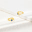 Single Sapphire CZ Beaded Hoop, Unisex, Gold, Silver SHEMISLI SH336