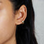 Evil Eye CZ Hoop, Earring Unisex, Gold, Silver SHEMISLI SH089