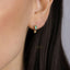 Emerald Baguette Hoop Earring, Unisex, Gold, Silver SHEMISLI SH260