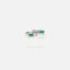 Emerald Baguette Hoop Earring, Unisex, Gold, Silver SHEMISLI SH260