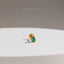 Tiny Teardrop Emerald Threadless Flat Back Lip Labret Stud, 18,16ga, 6-10mm Unisex, Surgical Steel SHEMISLI SS595
