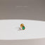 Tiny Teardrop Emerald Threadless Flat Back Lip Labret Stud, 18,16ga, 6-10mm Unisex, Surgical Steel SHEMISLI SS595