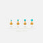 Tiny Turquoise Threadless Flat Back Tragus Stud, December Birthstone, 20,18,16ga, 5-10mm, Unisex, Surgical Steel SS513