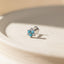 Tiny Turquoise Flower Threadless Flat Back Tragus Stud, 20,18,16ga, 5-10mm Unisex, Surgical Steel SHEMISLI SS1000