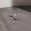 Tiny Amethyst Threadless Flat Back Tragus Stud, February Birthstone, 20,18,16ga, 5-10mm, Unisex, Surgical Steel SS603